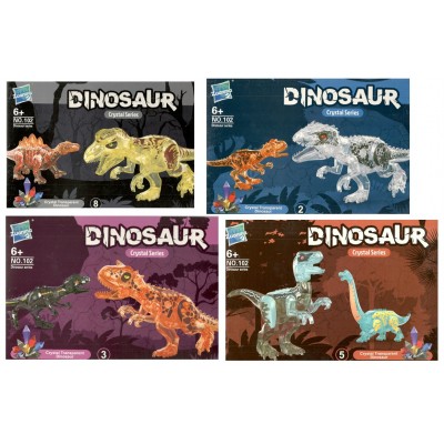 NoName Игрушка 102  Конструктор. Интересные динозавры 102 детали, ассорти KNS2213 Китай