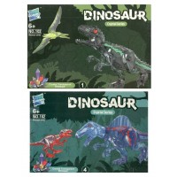 Dongguan Jingbao Игрушка 102  Конструктор. Интересные динозавры. Серый - голубой 102 детали, ассорти KNS2214 Китай