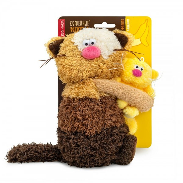 Budi Basa Игрушка  КофКот Сиропчики. Кот Фраппе с бананом, мягкая, 19 см CCat19-23 Россия