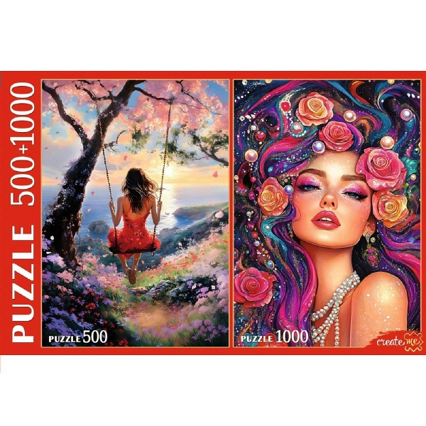 Рыжий кот Пазл 1500  Набор пазлов 2 в 1. Яркие пазлы П500-1000-8815 Россия