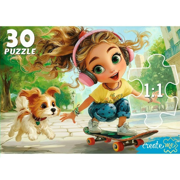 Рыжий кот Пазл 30  Крутая девочка ПУ30-3179 Россия