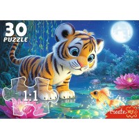 Рыжий кот Пазл 30  Ночной тигренок ПУ30-3181 Россия