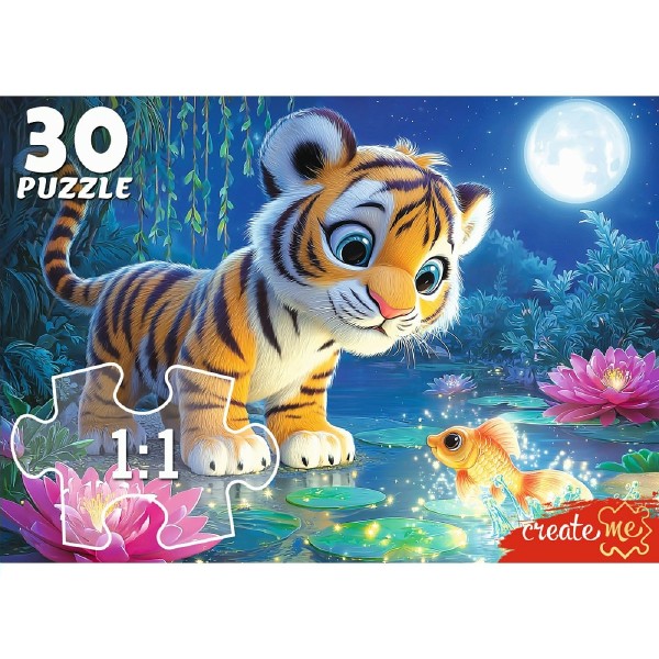 Рыжий кот Пазл 30  Ночной тигренок ПУ30-3181 Россия