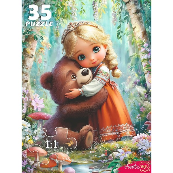 Рыжий кот Пазл 35  Принцесса с медвежонком Ф35-3426 Россия