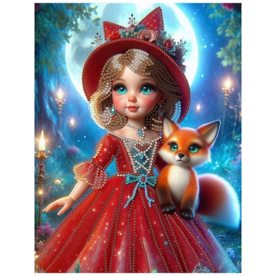 Мозаика алмазная холст на подрамнике 23х30 Куколка с лисичкой блестящая, частичная выкладка, 10 цветов НД-2011 Рыжий кот Мозаика алмазная холст на подрамнике 23х30 Куколка с лисичкой блестящая, частичная выкладка, 10 цветов НД-2011 Рыжий кот
