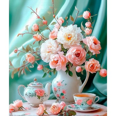 Мозаика алмазная холст на подрамнике 40х50 Чайная гармония полная выкладка, 30 цветов НД-1292 Рыжий кот Мозаика алмазная холст на подрамнике 40х50 Чайная гармония полная выкладка, 30 цветов НД-1292 Рыжий кот