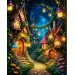 Картина по номерам холст на подрамнике 30х40 Волшебная деревня 30 цветов ХК-3900 Рыжий кот