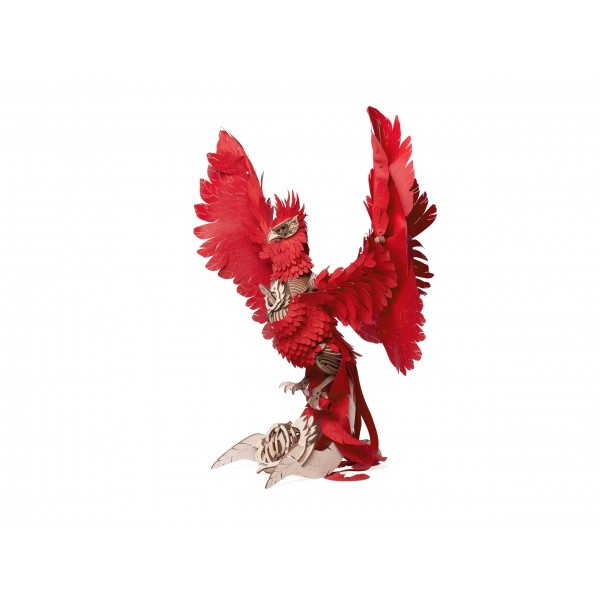 Сборная модель деревянная Ночник Огненный феникс  396 деталей  Lemmo