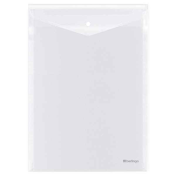 Папка конверт на кнопке А4 200мкм No Secret вертикальная, прозрачная EFb_04006 Berlingo  357013