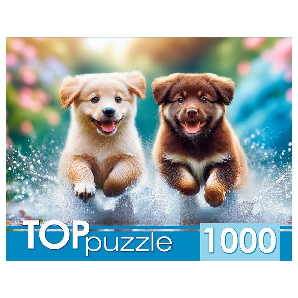 Рыжий кот Пазл 1000 TopPuzzle Бегущие щенки ХТП1000-8737 Россия