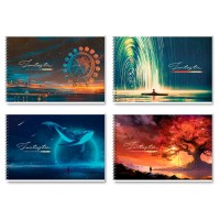 Альбом 32 листа для рисования А4 гребень Фантастика 100г/м2 АР4гр32_м 12849 BG  344741