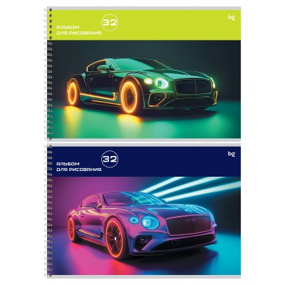 Альбом 32 листа для рисования А4 гребень Неоновый стиль 100г/м2 АР4гр32 08634 BG 4/28 378704 Альбом 32 листа для рисования А4 гребень Неоновый стиль 100г/м2 АР4гр32 08634 BG 4/28 378704