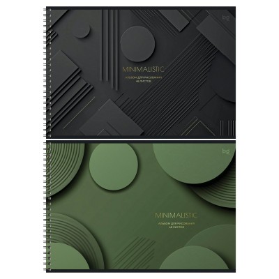 Альбом 48 листов для рисования А4 гребень Минимализм 100г/м2 АР4гр48_тф 08648 BG 4/20 378718