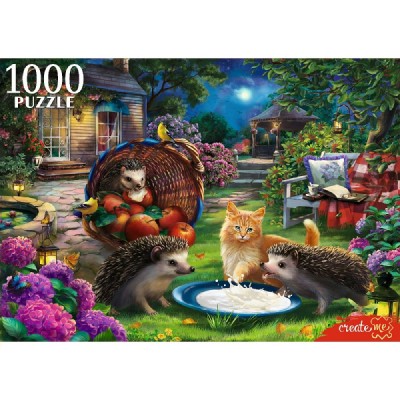 Рыжий кот Пазл 1000  Ежи и котенок Ф1000-6633 Россия