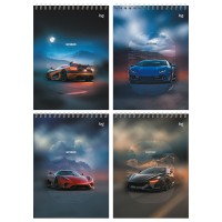 Блокнот 60 листов А5 клетка, гребень Sportcar твердая подложка, 60-65г/м2 Б5гр60 06544 BG 8/32 385089