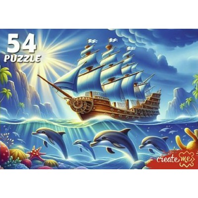 Рыжий кот Пазл 54  Подарок для мальчиков ассорти П54-8710 Россия