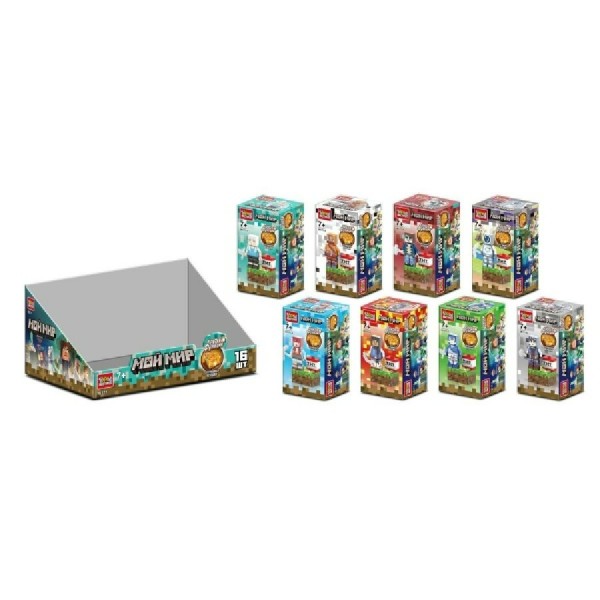 ГородМастеров Игрушка   Конструктор. Мой мир. Фигурка со световым кубиком ассорти 18171-ZH Россия