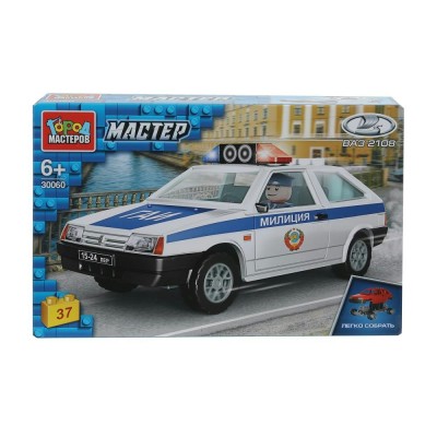ГородМастеров Игрушка 37  Конструктор. LADA ВАЗ - 2108. Милиция 37 деталей 30060-CY Китай