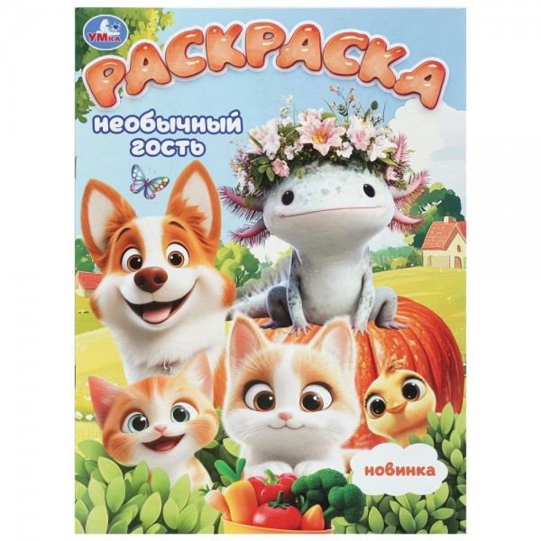 Раскраска. Необычный гость. 