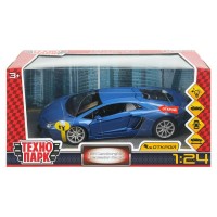 Технопарк Игрушка   Машина Lamborghini Aventador Coup 19 см, металл, свет, звук, открываются двери багажник, инерционная 68254A Китай