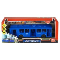 Технопарк Игрушка   Машина Автобус 31 см, пластик, свет, звук, открываются двери, инерционная SB-18-38-BU-OB (24) Китай
