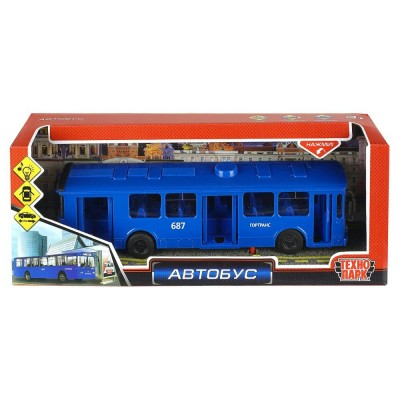 Технопарк Игрушка   Машина Автобус 31 см, пластик, свет, звук, открываются двери, инерционная SB-18-38-BU-OB (24) Китай