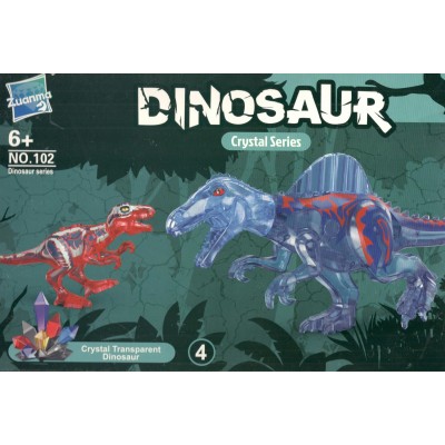 NoName Игрушка 102  Конструктор. Интересные динозавры. Красный - синий 102 детали KNS2212 Китай