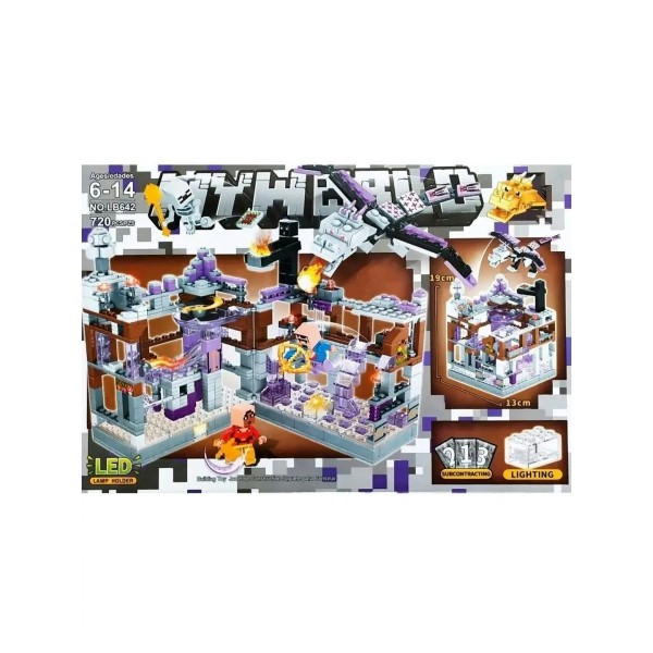 NoName Игрушка 720  Конструктор. Конструктор из кубиков. Кубический дом с драконом 720 деталей KNS2027 Китай