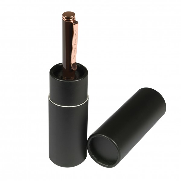 Ручка подарочная шариковая, поворотный механизм Venezia classico синяя, 1мм, металлический коричневый корпус, футляр черный тубус 20-0385/02-12 Bruno Visconti