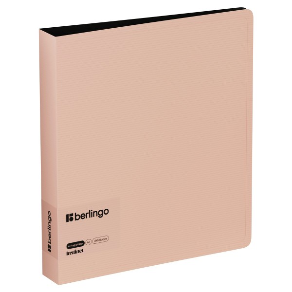 Папка 4 кольца А5 35мм 700мкм Instinct фламинго, карман, D-кольца RB4_A5513 Berlingo  358877