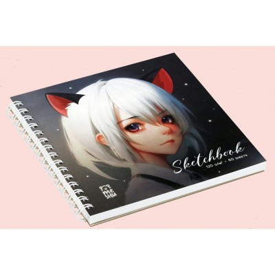 Скетчбук 60 листов А6 150х150 гребень Neko выборочный лак, софт-тач, 120г/м2 MS_53036 MESHU  357279