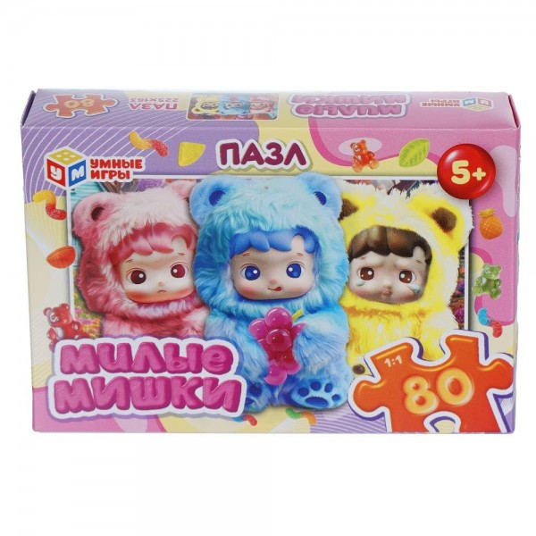 Умные игры Пазл 80  Милые мишки  Россия