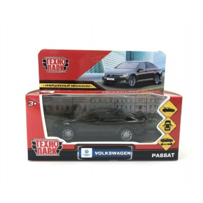 Технопарк Игрушка   Машина Volkswagen Passat 12 см, металл, открываются двери, багажник,  инерционная, черный PASSAT-12-BK (72) Китай