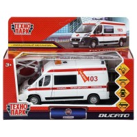Технопарк Игрушка Машина Fiat Ducato Скорая 14 см,металл, открываются двери, инерционная, белый DUCATO-14SLAMB-STRWH Китай Технопарк Игрушка Машина Fiat Ducato Скорая 14 см,металл, открываются двери, инерционная, белый DUCATO-14SLAMB-STRWH Китай