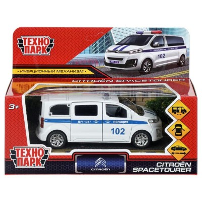 Технопарк Игрушка   Машина Citroen Space Tourer Полиция 12 см, металл, открываются двери, инерционная, бел SPATOU-12POL-WH (72) Китай