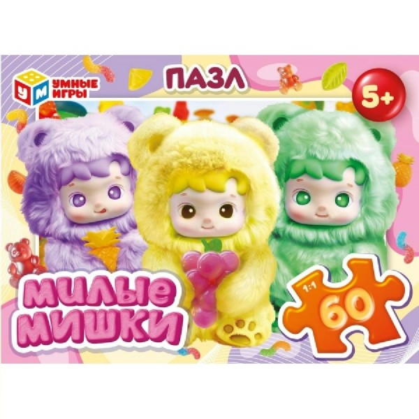 Умные игры Пазл 60  Милые мишки  Россия