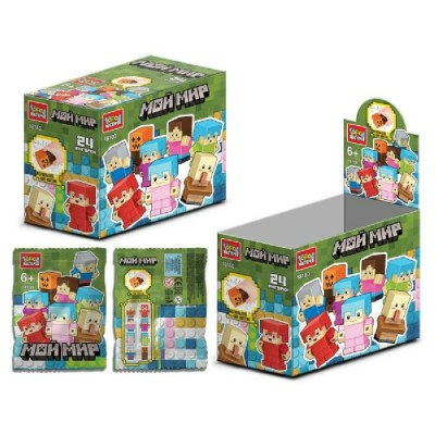 ГородМастеров Игрушка 76  Конструктор Мой мир фигурки резиновые 76 деталей 18180-ZG Китай ассортимент