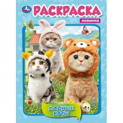 Раскраска. Модные коты. 