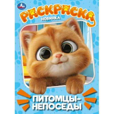 Раскраска. Питомцы-непоседы. 