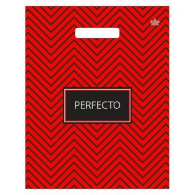 Тико/Пакет полиэтиленовый с вырубной ручкой. Perfecto. Перфекто Зигзаг 370 х 300/ВУР61409/