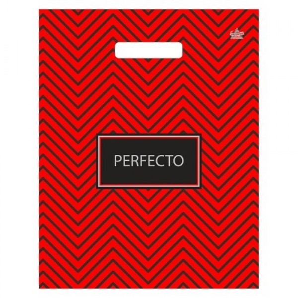 Тико/Пакет полиэтиленовый с вырубной ручкой. Perfecto. Перфекто Зигзаг 370 х 300/ВУР61409/