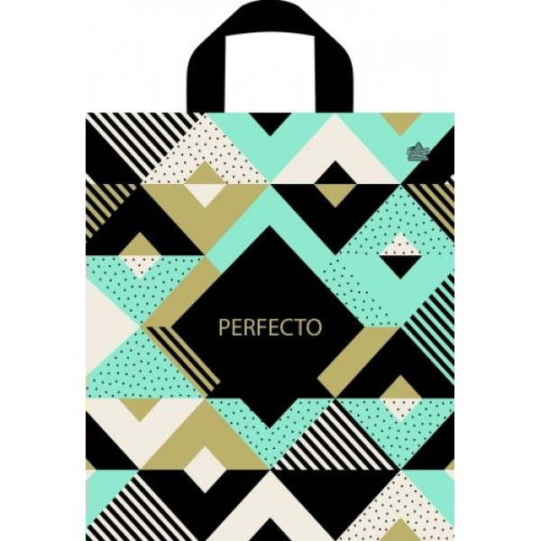 Тико/Пакет полиэтиленовый с петлевой ручкой. Perfecto. Перфекто Ромбэ ментоловый 310 х 350/ПТЛ63722/