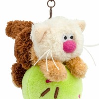 Budi Basa Игрушка  КофКот Брелок. Котенок капучино с десертом, мягкая, 14 см CCkc-12 Китай