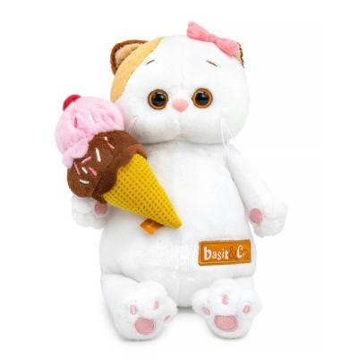 Budi Basa Игрушка   Кошечка Ли - Ли с мороженым, мягкая, 18 см LKm18-005 Россия