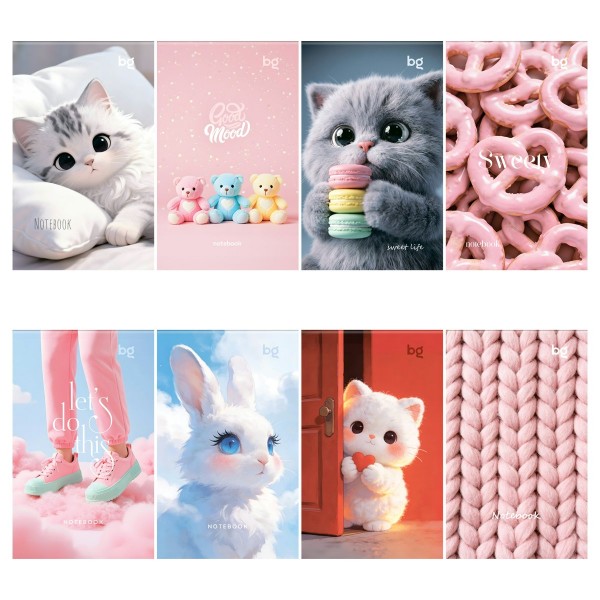 Блокнот 48 листов А7 клетка, склейка Девичьи радости 60г/м2 Б7скл48 62542 BG 16/160 388921