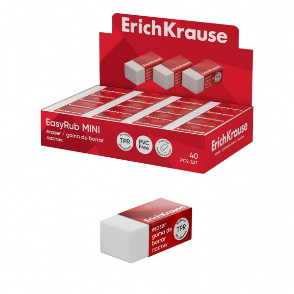 Ластик резиновый Легкое стирание Мини 63059 ErichKrause 40/1440