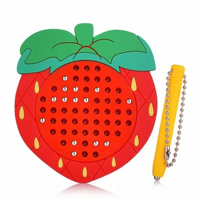 Планета Оптплей Игрушка   Брелок. Планшет для рисования магнитами. Клубничка  Китай