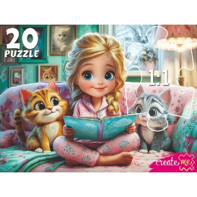 Рыжий кот Пазл-Макси 20  Вечерние сказки УК20-2386 Россия