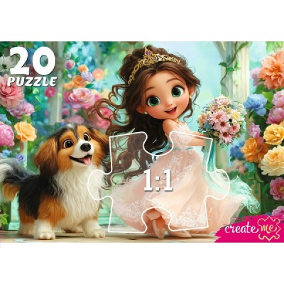 Рыжий кот Пазл-Макси 20  Принцесса с собачкой УК20-2388 Россия
