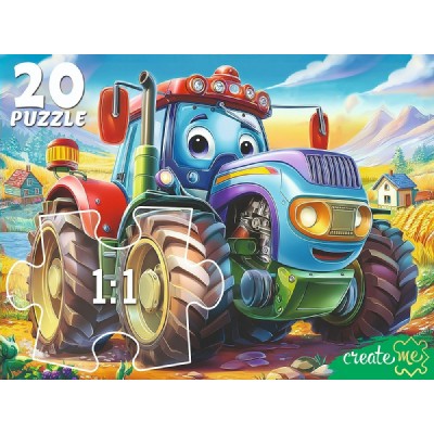 Рыжий кот Пазл-Макси 20  Трактор в поле УК20-2389 Россия